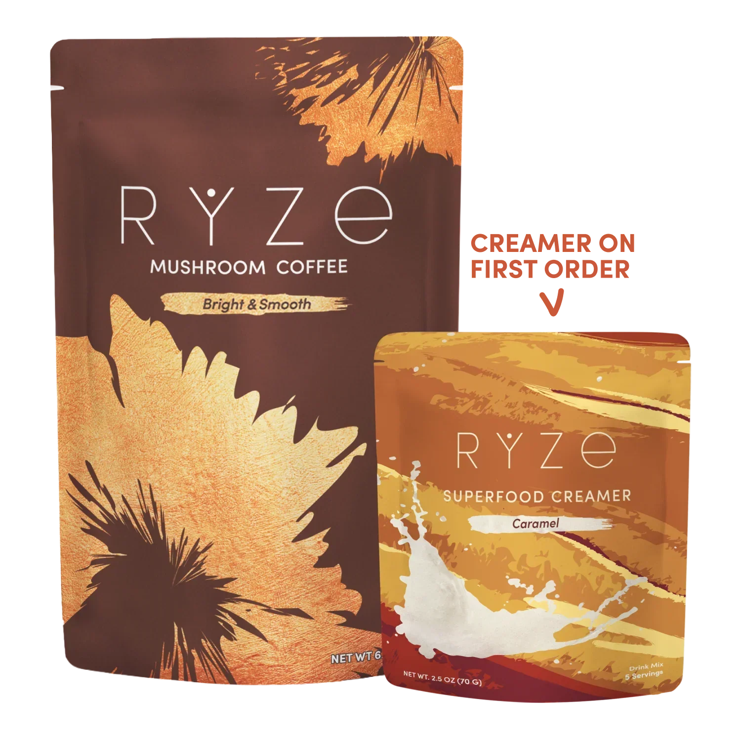 Mushroom Coffee + Caramel Creamer Set R9