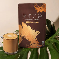 RYZE Mushroom Coffee — Organic Instant Coffee with Cordyceps & Reishi, 30 Servings F2