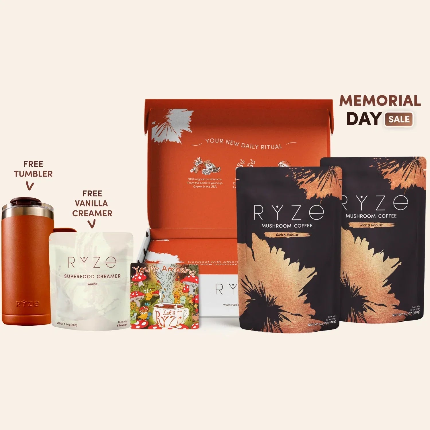 Mushroom Coffee Dark Roast Starter Kit 60 Serving Q3