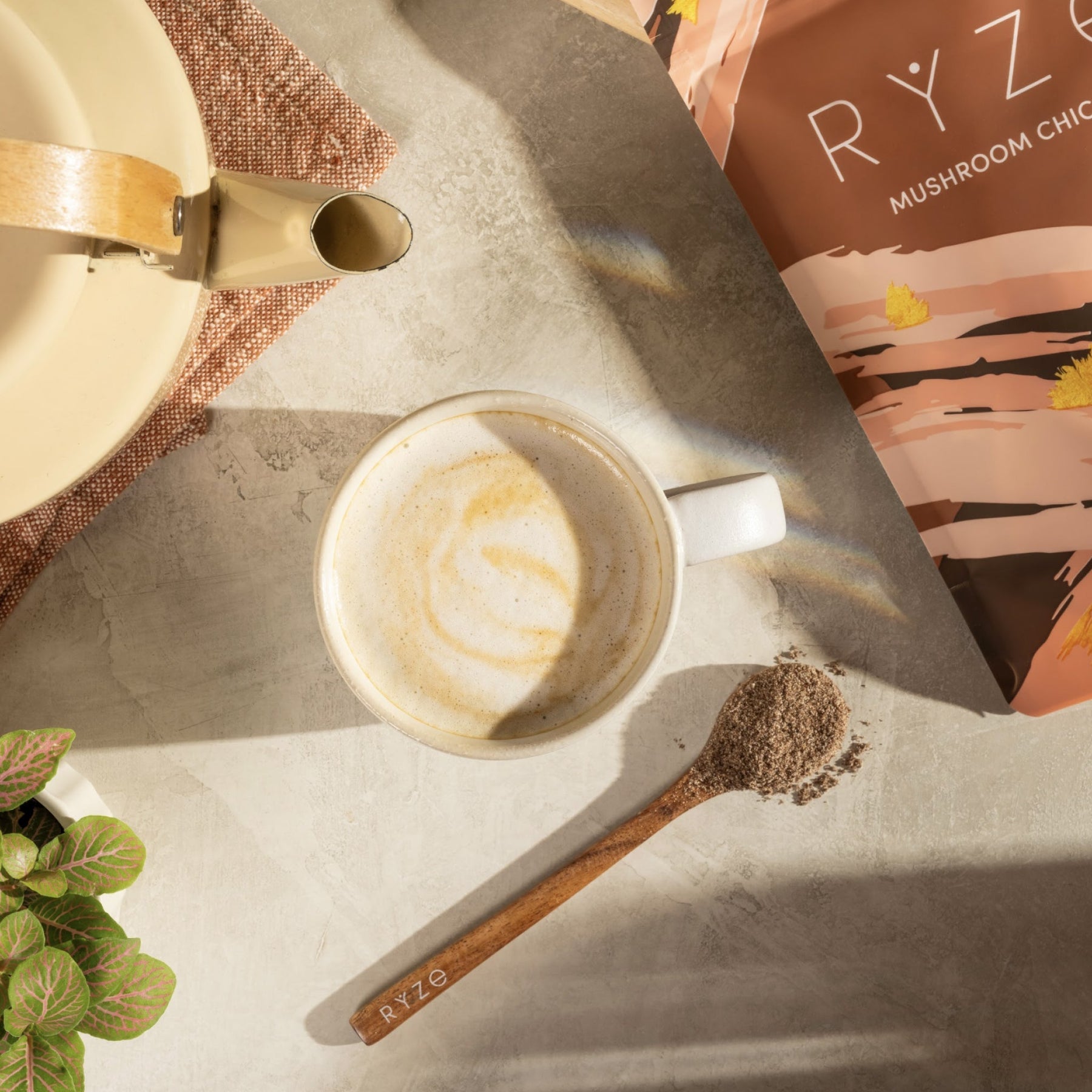 RYZE Mushroom Chicory — Organic Instant Chicory with Shitake & Lions mane, 30 Servings I3