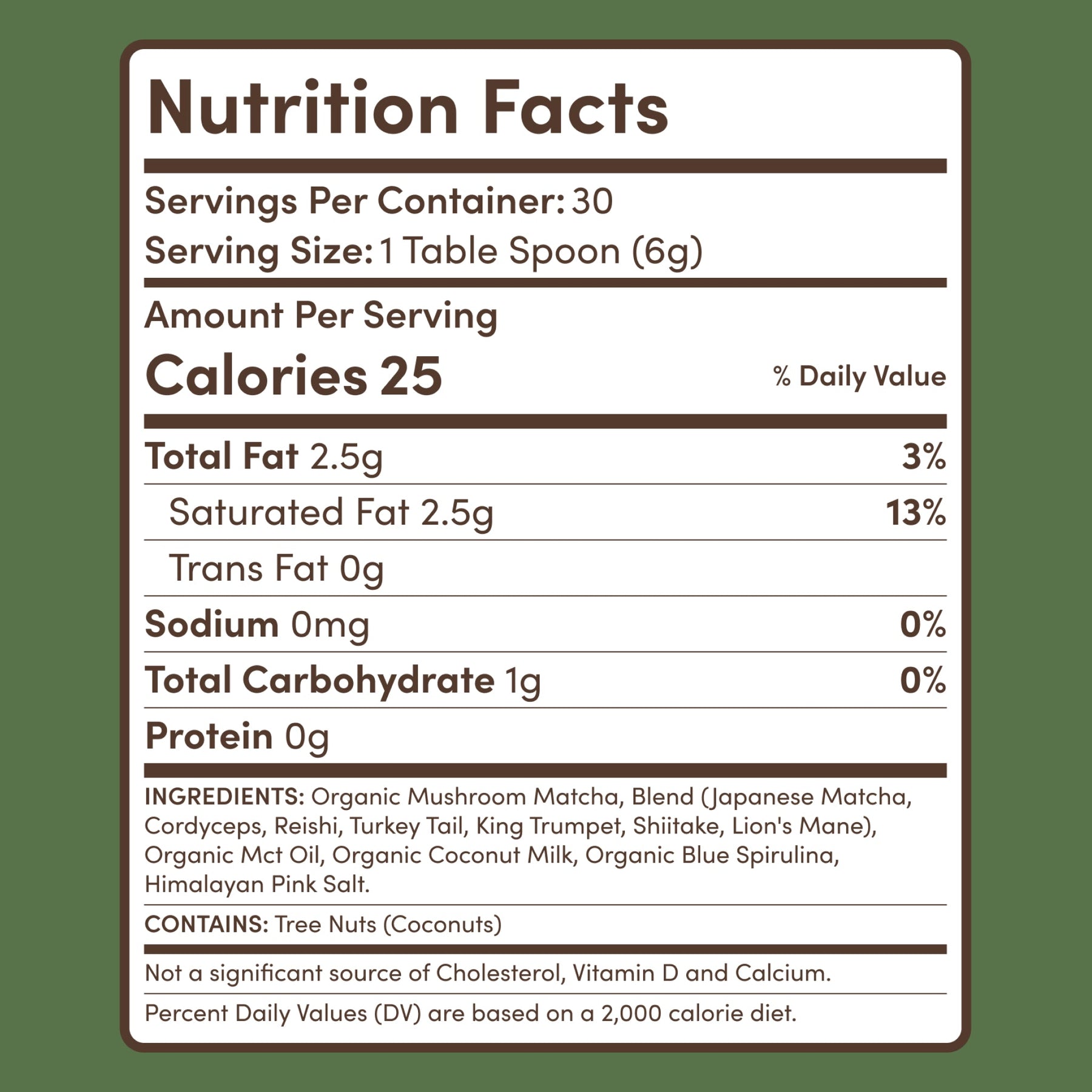 RYZE Mushroom Matcha — Organic Instant Matcha Latte with Lion's Mane & King Trumpet, 30 Servings S6