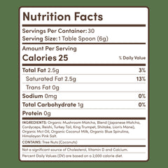 RYZE Mushroom Matcha — Organic Instant Matcha Latte with Lion's Mane & King Trumpet, 30 Servings S6