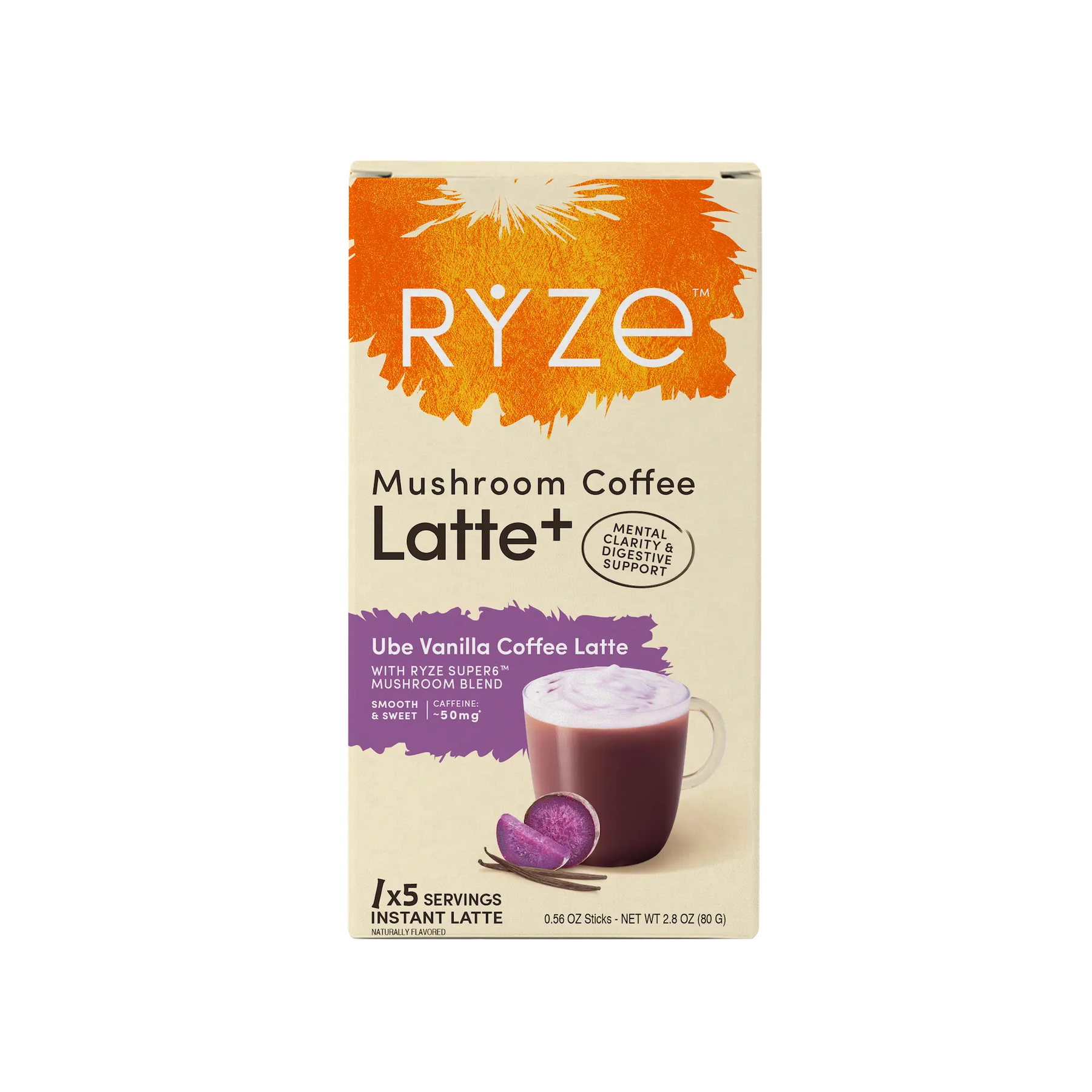 Ube Vanilla Coffee Latte Carton Z5