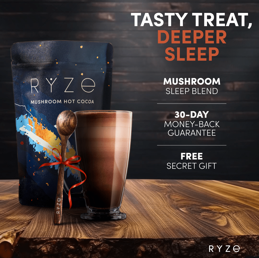 RYZE Hot Cocoa - with 6 Sleep Superfoods to Help Fall Asleep and Stay Asleep G1