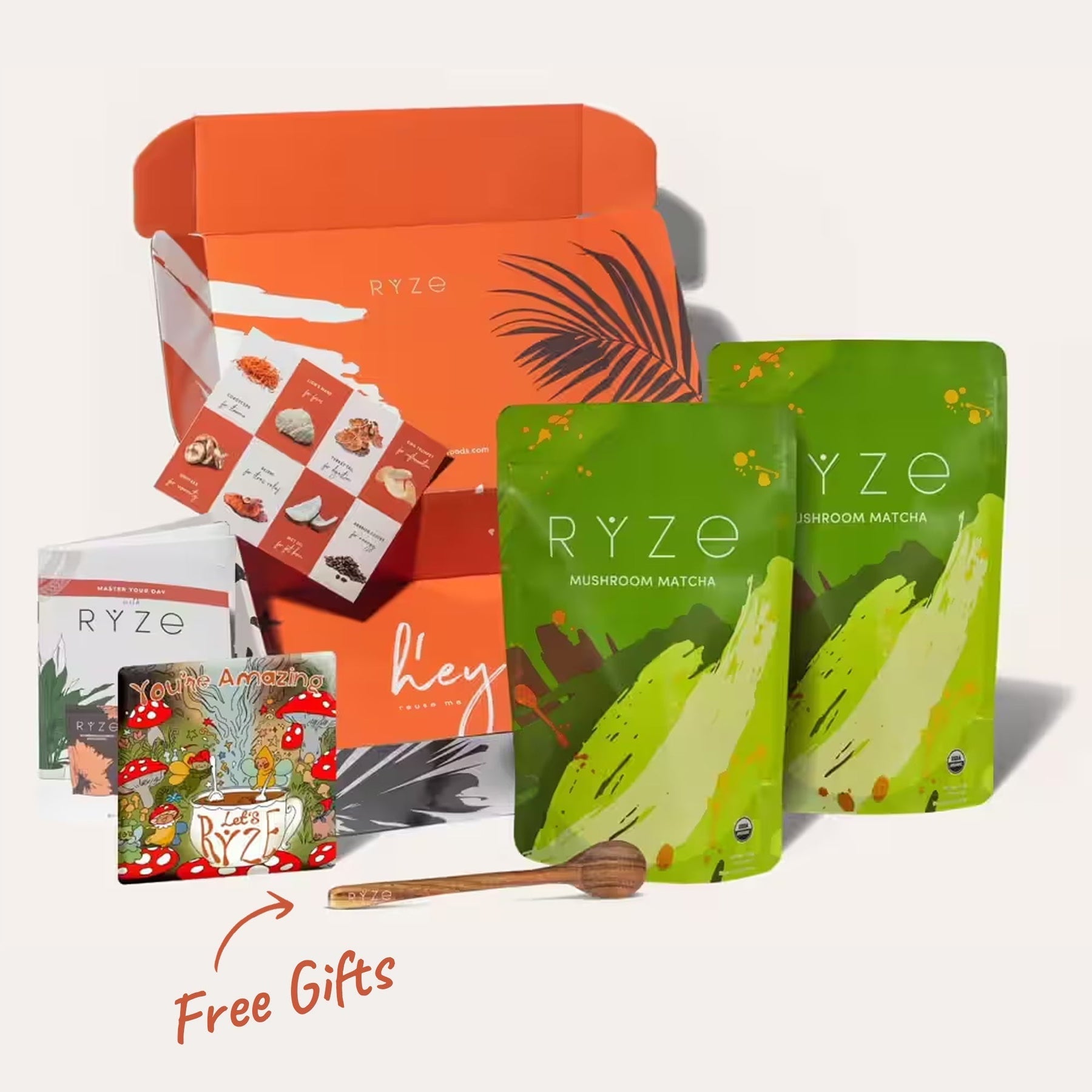 RYZE Organic Mushroom Matcha Starter Kit (60 servings) H9