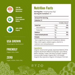 RYZE Organic Mushroom Matcha Starter Kit (60 servings) H9