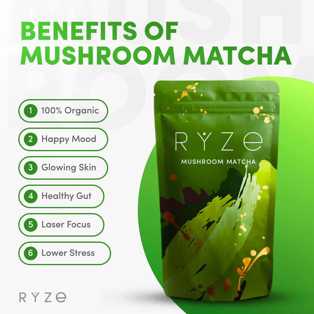 RYZE Organic Mushroom Matcha Starter Kit (60 servings) H9